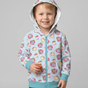 Custom School Grade Apple Days Bamboo Zip Hoodie