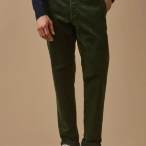 Regular Fit Herren-Chinohose aus Velours