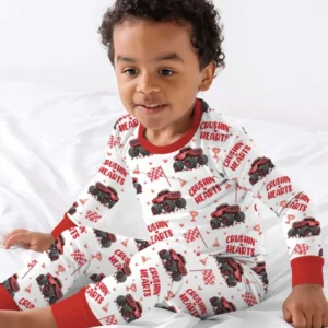 Crushin Hearts Bamboo Two Piece Long Sleeve Pajama Set