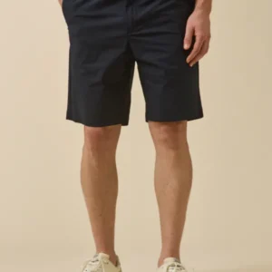 Herren-Bermudas mit Elastikbund aus knackiger Popeline
