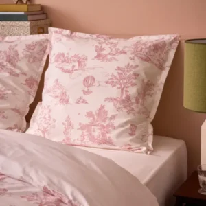Kopfkissenbezug aus Baumwoll-Perkal « Toile de Jouy-Esprit »