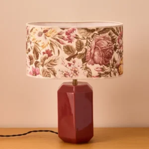 Ovaler Lamenschirm mit Blumenmuster - kleines Modell Victoire