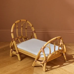 Puppenbett aus Rattan « Céleste »