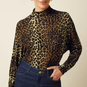 Valentina Turtle Top Fargo Jersey - Natural