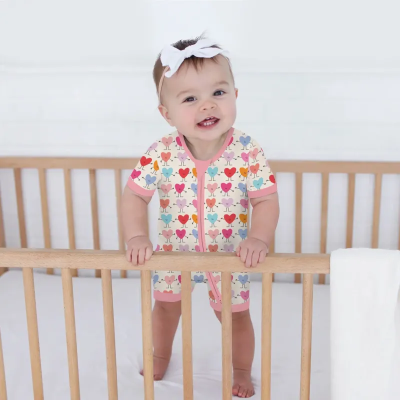 Sweet Hearts Bamboo Shorty Zippy
