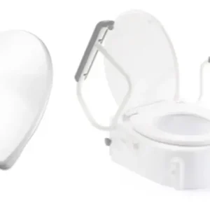 Toilettendeckel inkl. Gummi-Stopper zur Russka® Toilettensitzerhöhung mit Armlehnen