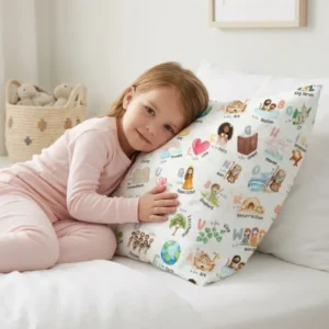 Bible ABC Alphabet Bamboo Pillow Case