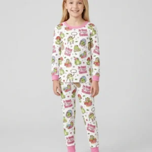 Be Happy In Your Version Bamboo Two Piece Long Sleeve Pajama Set