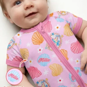 Mermaid Back To School Bamboo Shorty Zippy