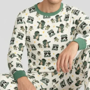 Cool Dino Daddy & Me Matching Bamboo Men's Pajama Set
