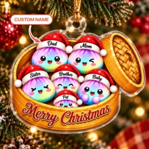 Dumpling Family Acrylic Ornament