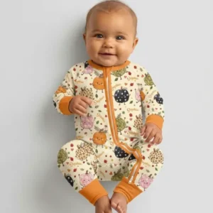 Boho Pumpkin Doodle Bamboo Convertible Zippy