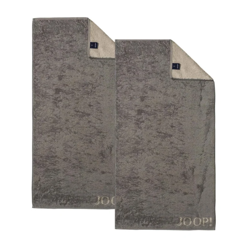 2er Handtuch-Set 50 x 100 cm Classic Graphit Taupe