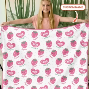 Custom Name Best Mom Ever Belongs to Bamboo Blanket