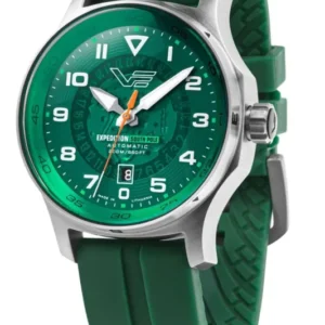 Vostok Europe Expedition South Pole Herrenuhr mit grünem Zifferblatt und Silikonarmband