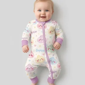 Cute Pastel Dumpling Kawaii Food Bamboo Convertible Zippy