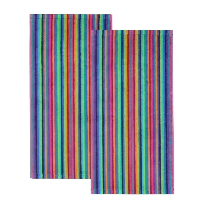 2er Handtuch-Set 50 x 100 cm Life Style Streifen Mehrfarbig