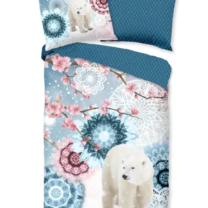 Hip Flanellen Duvet Cover "Kodiak" - Blau - Rits