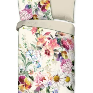 Descanso Satin Duvet Cover "Novara" - Ecru - Rits