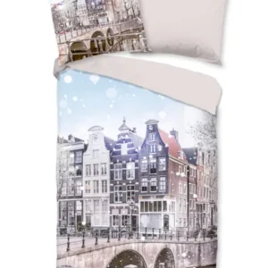 Guten Morgen Flanellen Duvet Cover "Amsterdam" - Multi - Rits