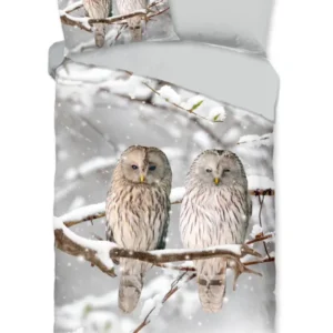 Guten Morgen Flanellen Duvet Cover "FEBE" - Grau - Dubbele instopflap