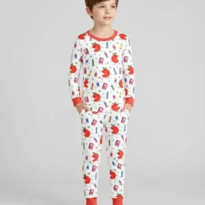 Back To School Chasing Bamboo Two Piece Long Sleeve Pajama Set