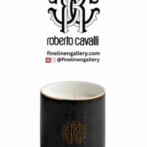 Roberto Cavalli Home Scented Candle MONOGRAM 270 g Gold diam. 3.3", H 3.5" - Palais Royal Linen Gallery