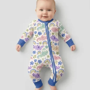 Axolotl Rainbow Bamboo Convertible Zippy