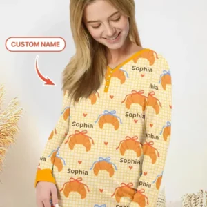 Breakfast Love Family Matching Bamboo Women Pajama Set