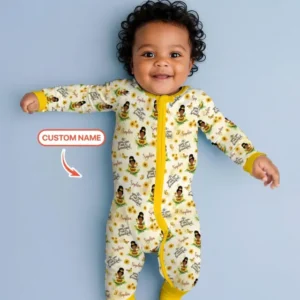Custom Name Sunflower Queen Bamboo Convertible Zippy