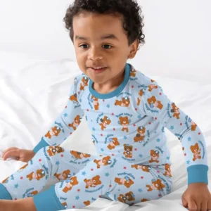 Born To Play Baseball Bamboo Two Piece Long Sleeve Pajama Set