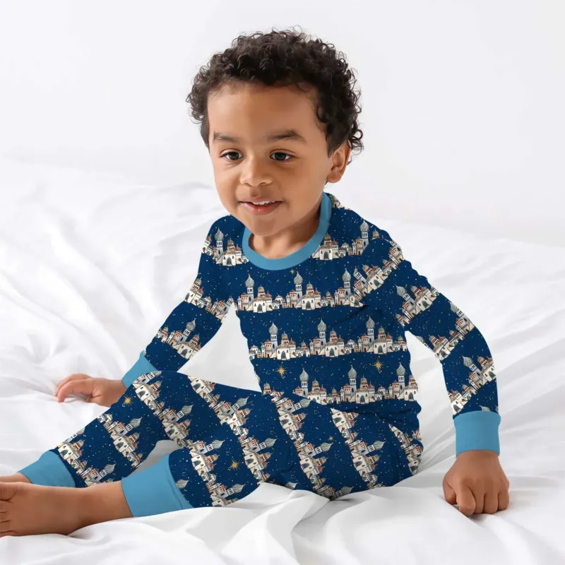 O Little Town of Bethlehem Bamboo Two Piece Long Sleeve Pajama Set