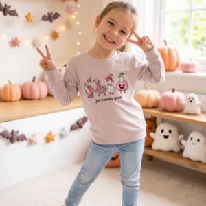 Just a Spooky Goose Embroidered Bamboo Crewneck Sweatshirt