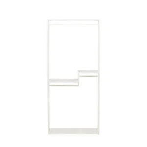 Garderobe Narell – Offenes Kleiderregal in Beige mit Ablagen