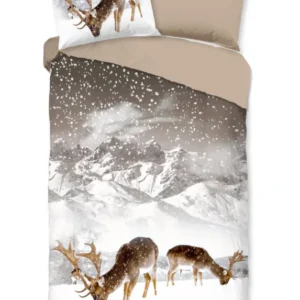 Guten Morgen Flanelled Bettbedeckung "Winter" - Sand -