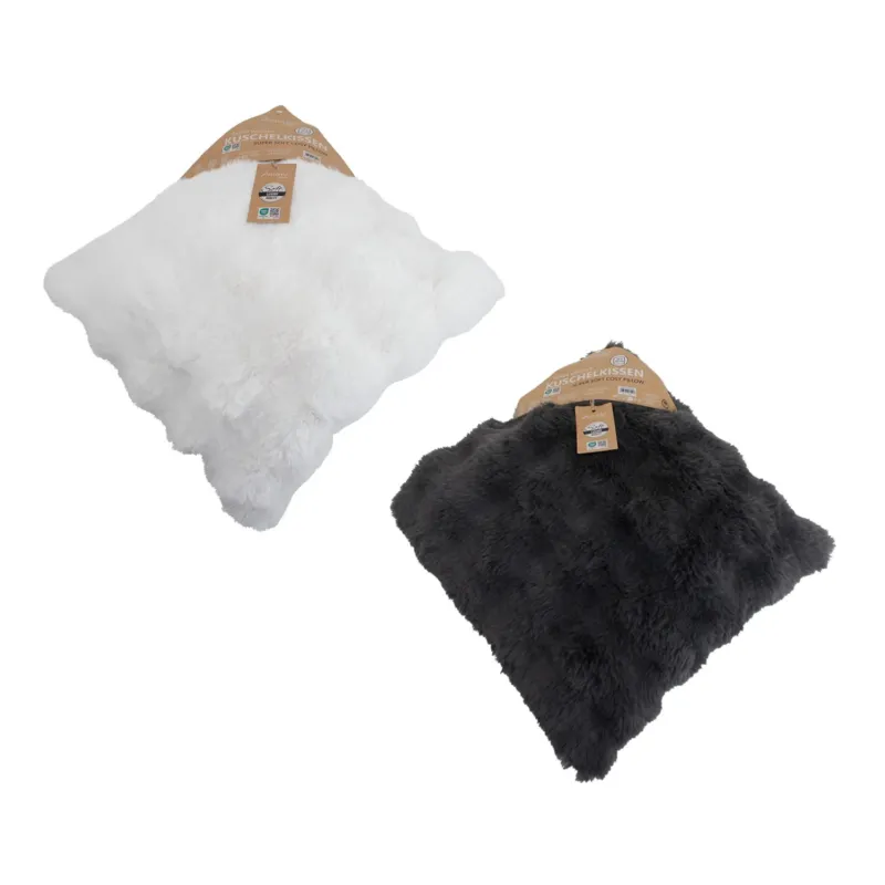 Dekokissen in Kunstfell-Optik » Zierkissen 45 x 45 cm » Sofakissen & Kuschelkissen » weiches Kissen mit flauschigem Fell