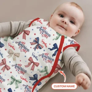 Custom Name All American Girl Bamboo Sleep Bag