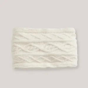 Baby-Rundschal mit Zopfmuster und Fleece-Futter