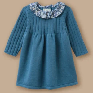 Strickkleid mit Liberty-Kragen für Babys
