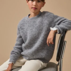 Mädchenpullover aus Wolle und Mohair