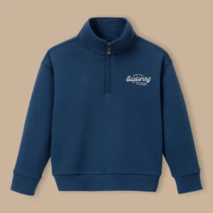 Jungen-Sweatshirt mit Stehkragen