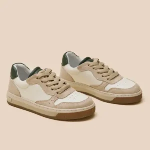 Jungen-Sneaker aus Leder, zweifarbig