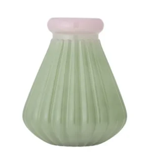 Vase Edona – Mundgeblasenes Glas mit sanfter Riffelung