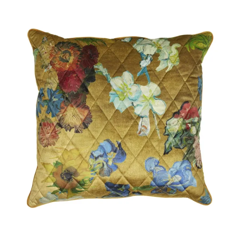 Beddinghouse x Van Gogh Museum Carré Fleuri Zierkissen - Gold