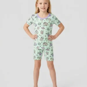 Little Alien Explorer Bamboo Two Piece Short Sleeve Shorts Pajama Set