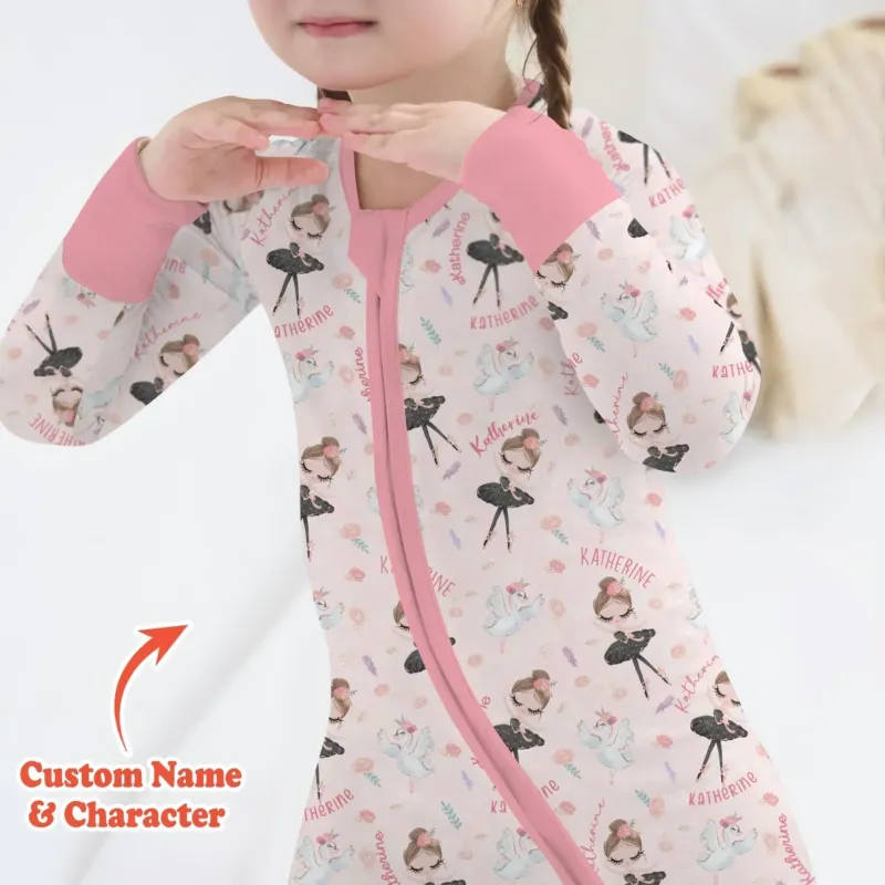 Custom Name Ballerina Doll Bamboo Convertible Zippy