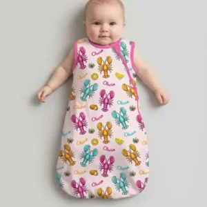 Custom Name Crawfish Crew Bamboo Sleep Bag
