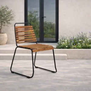 2er Set - Gartenstuhl Bali aus Akazie/Metall