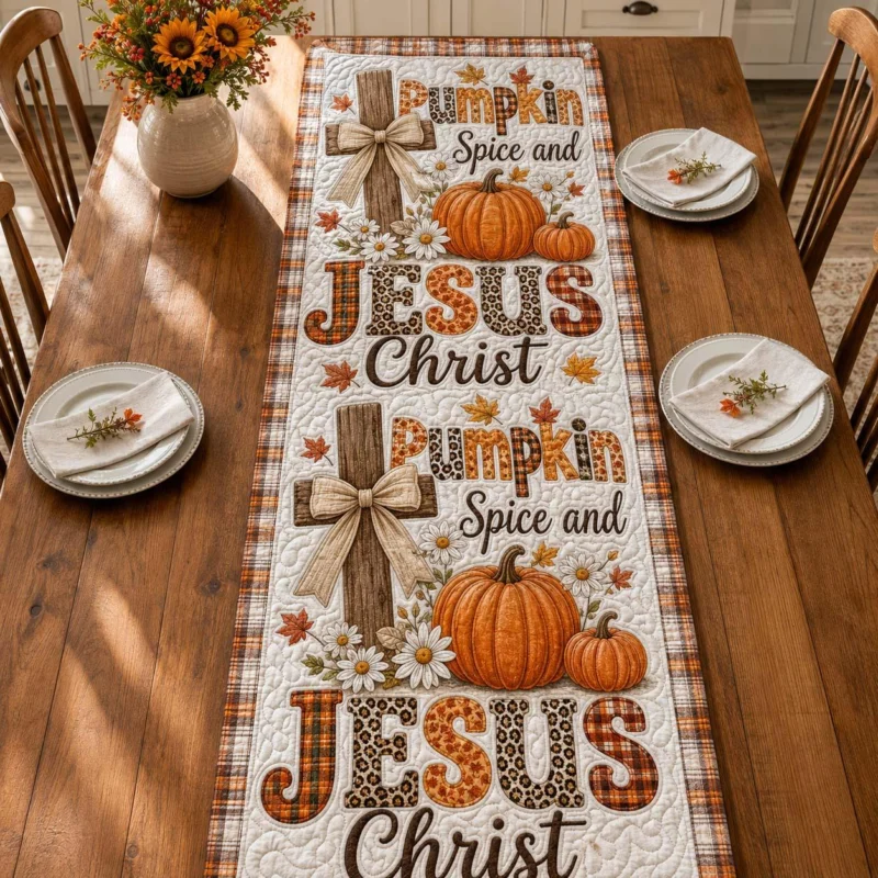 Autumn Savior Grace Quilt Table Runner