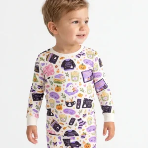 Cozy Halloween Sleepover Club Bamboo Two Piece Long Sleeve Pajama Set